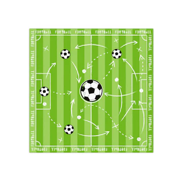 Football napkins 10pcs.