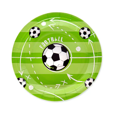 6 x Football paper plate 7in