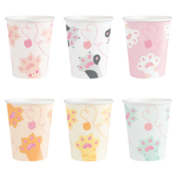 Kittens paper cups 220ml 6pcs