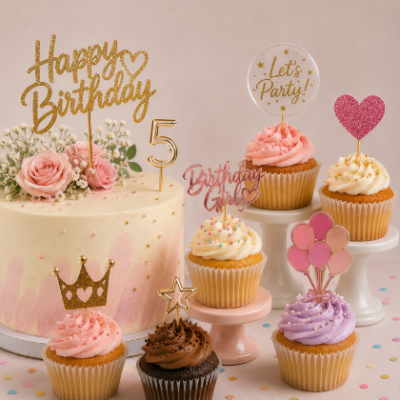 Cake & Cup Cakes Toppers