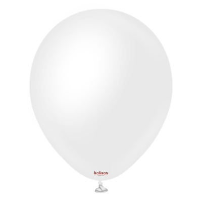 50 x Latex Balloon 5in Opaque Satin Snow White