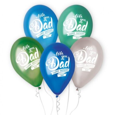 5 x Premium Father's Day Latex balloons, 12 In
