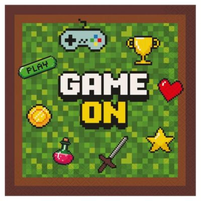 Paper napkins, Game On, 33 x 33 cm, 20 pcs.