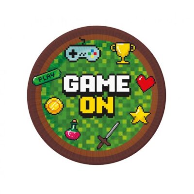 Paper plates Game On, 18 cm, 6pcs.