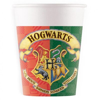 Paper cups Harry Potter Hogwarts Houses, 200 ml, 8 pcs