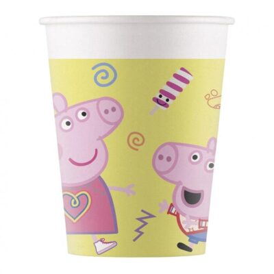 Paper cups Peppa Pig 200 ml, 8 pcs