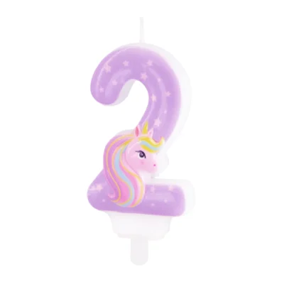 Unicorn cake candle number 2