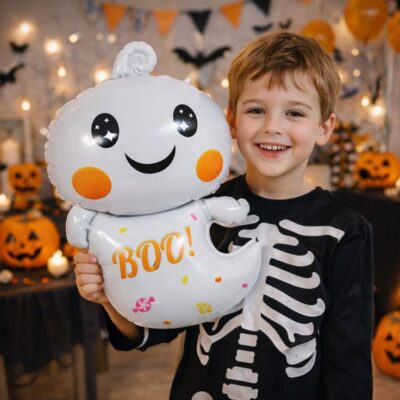 Ghost foil balloon "Boo!", 59x38cm
