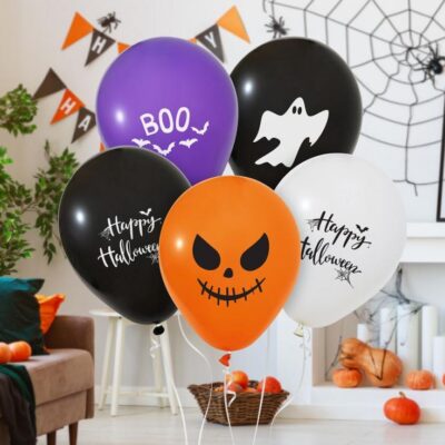 5 x Halloween balloons, 12 inches