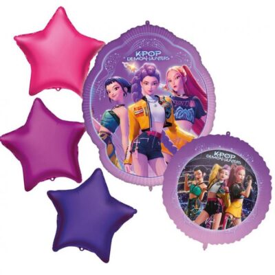 K-Pop Demon Hunters foil balloons, set of 5 pcs