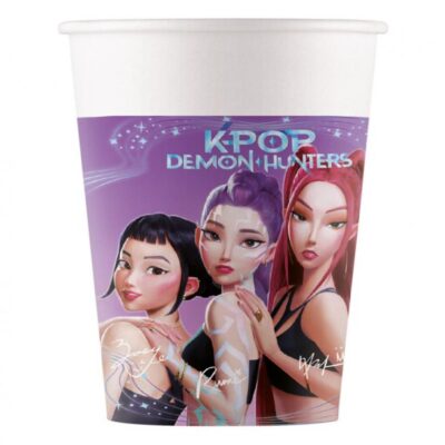 K-Pop Demon Hunters paper cups (FSC) 200 ml, 8 pcs.