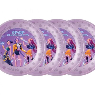K-Pop Demon Hunters reusable plates, 21 cm, 4 pcs.